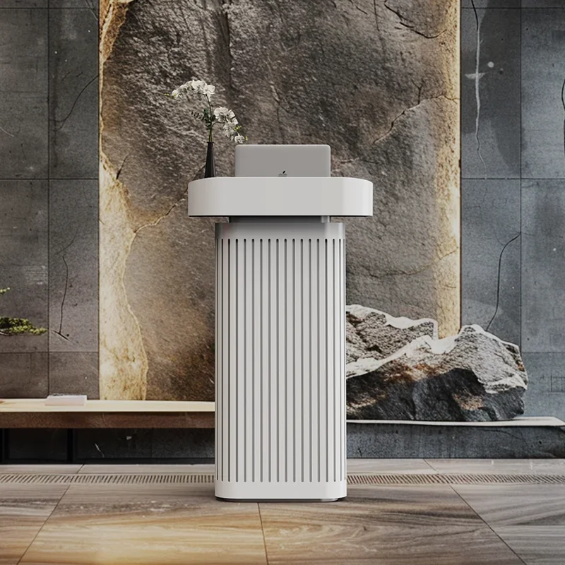 Welcome Desk Simple Modern Restaurant Company Front Desk Reception Desk