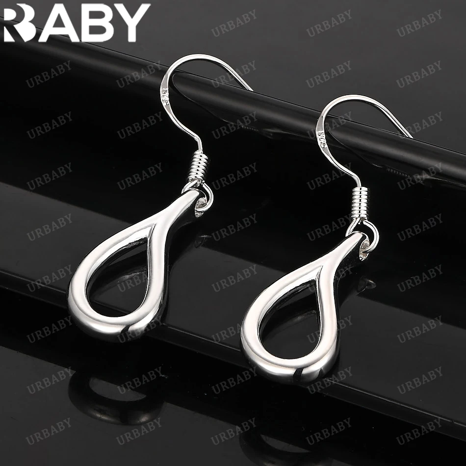 

URBABY 925 Sterling Silver Earrings Hollow Spoon Drop Earrings For Women Jewelry Fashion Party and Daily Wear