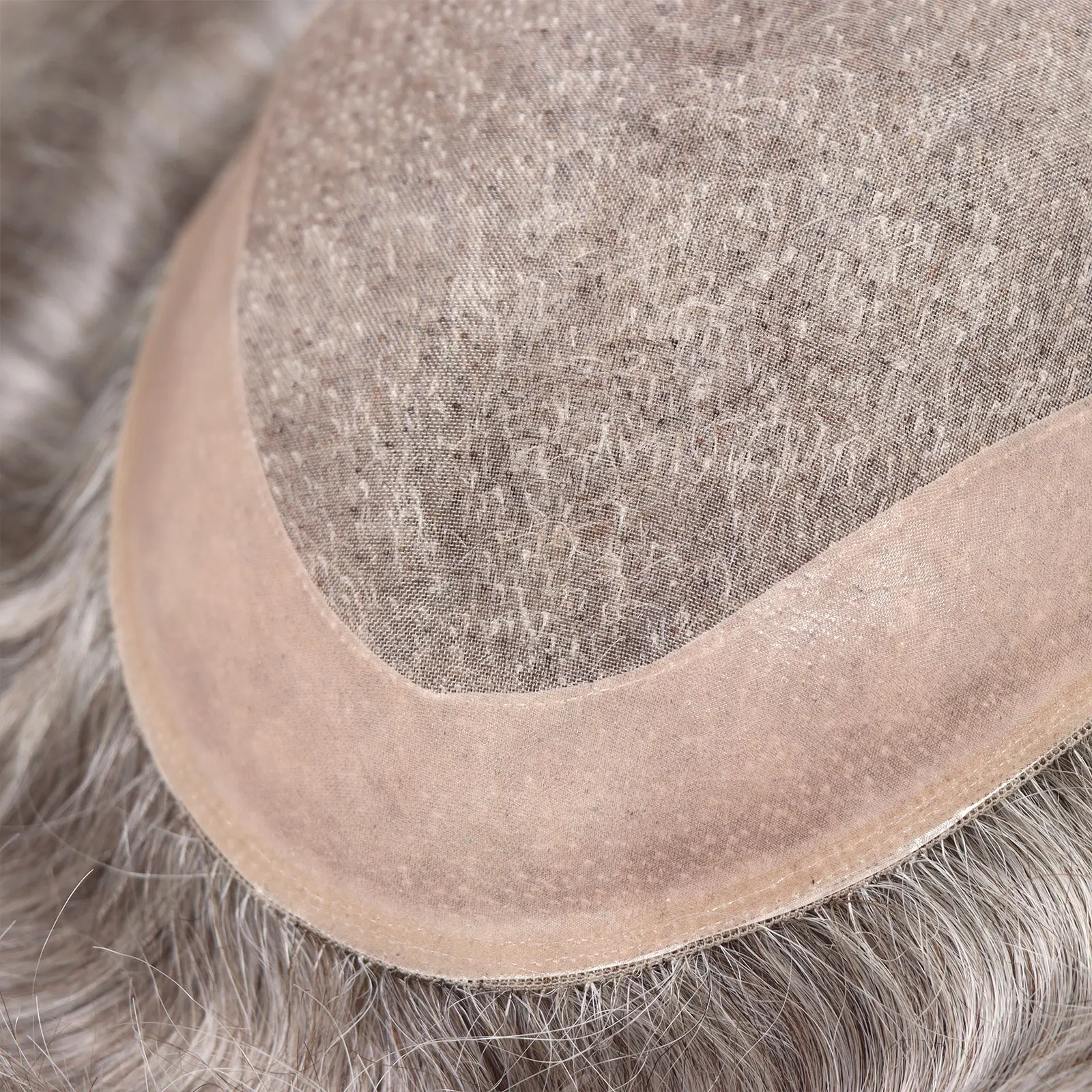 Human Hair Prosthesis for Men's Toupee Breathable Mono Toupee PU Double Knot Male Wig Unit Hairpiece Replacement System 8x10Inch