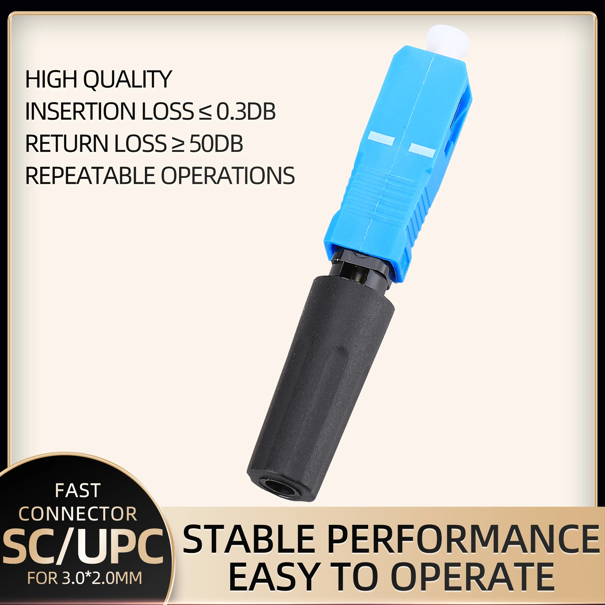 FTTH 10pcs Single/Multi Mode Fiber Optical for Digital Communication SC UPC Quick Connector Optical Fiber Fast Connector