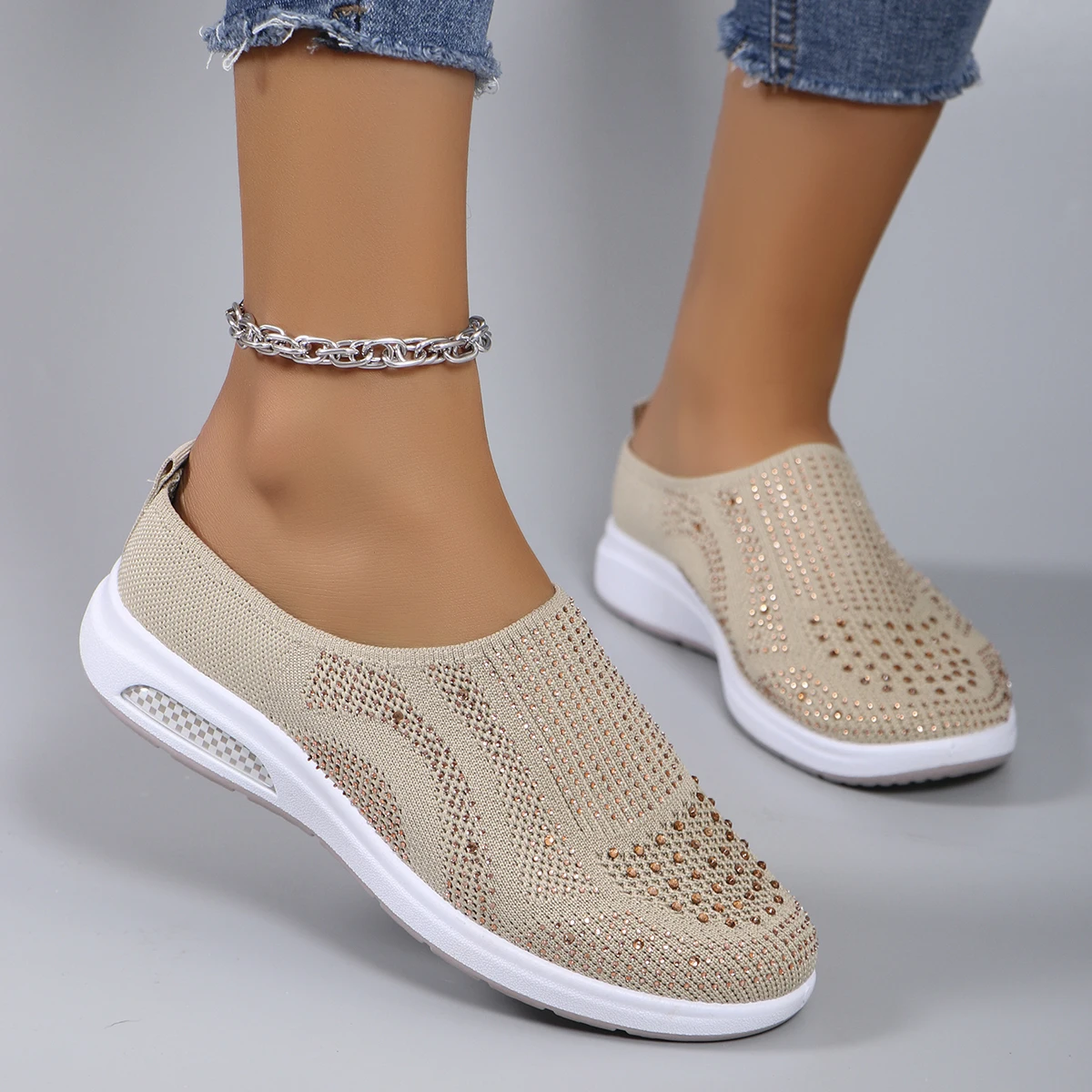 Frühling neue Damen Sportschuhe, modische, atmungsaktive, leichte, rutsch feste, verschleiß feste, lässige Sportschuhe, flache Schuhe