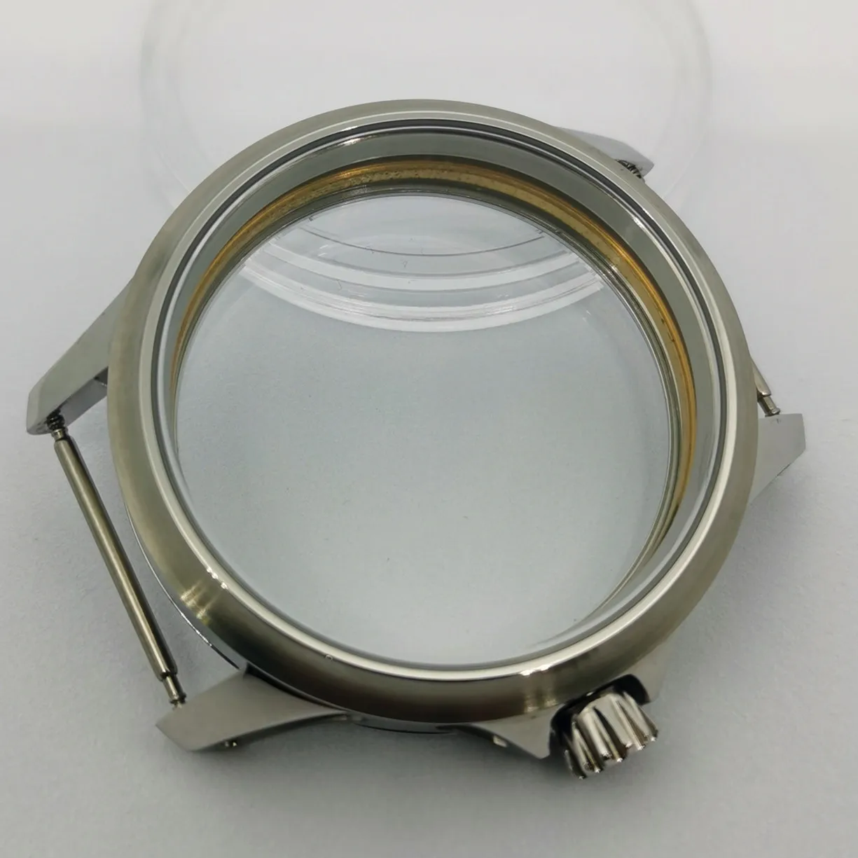 45mm Sapphire Glass Stainless Steel Watch Case Fits Eta 6497 6498 St3600 3601 3602 Manual Winding Movement