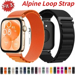 Alpine Loop Strap for Huawei Watch Fit 3 Smart Watch Nylon Breathable Wristband for Huawei Watch Fit 3 Sport Bracelet Watchband