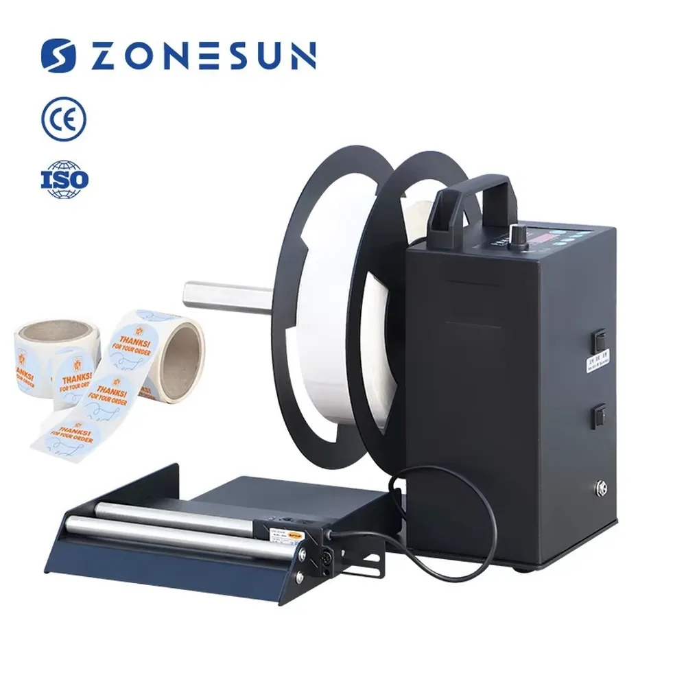 ZONESUN ZS-RM3 Semi Automatic Barcode Roll Label Counting Rewinding Machine Adhesive Label Rewinder