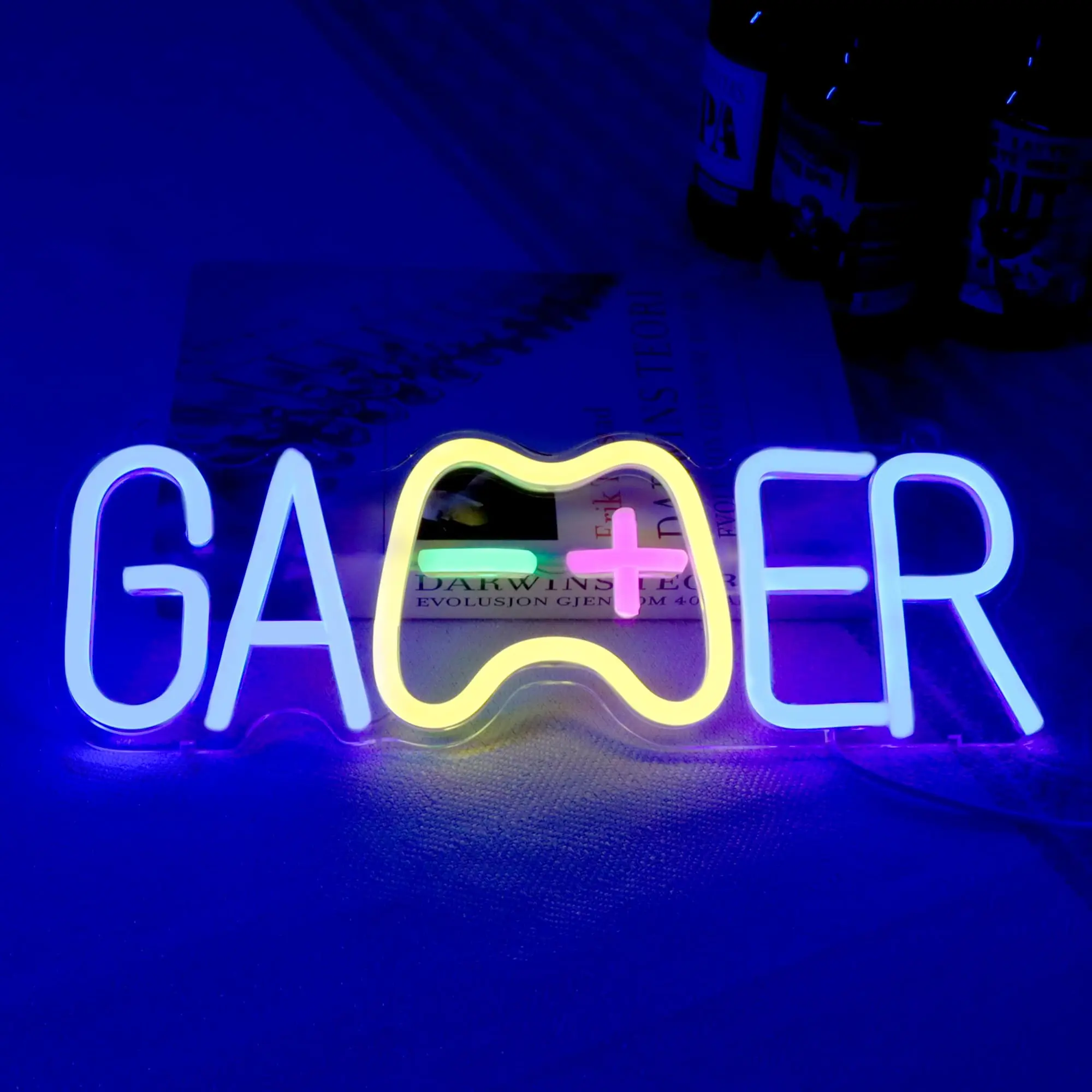 Game On Neon Signs for Gamer Room Decor Light up Colorful LED Bedside Wall Lamps with USB Powered  Boys Gaming Room