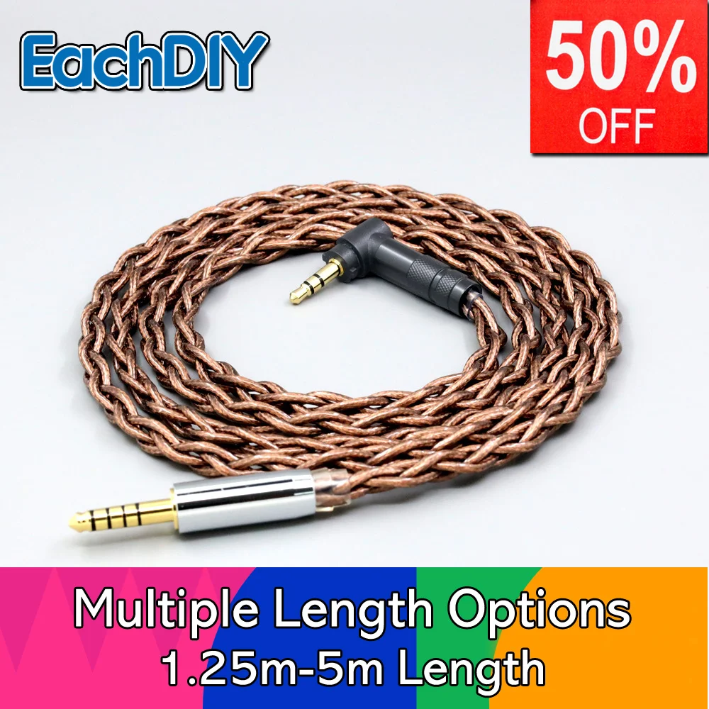 

99% 24k Gold 7n Pure Silver Graphene Shield Earphone Cable For Fostex T50RP Mk3 T40RP Mk2 T20RP Mk2 Dekoni Headphone LN008565