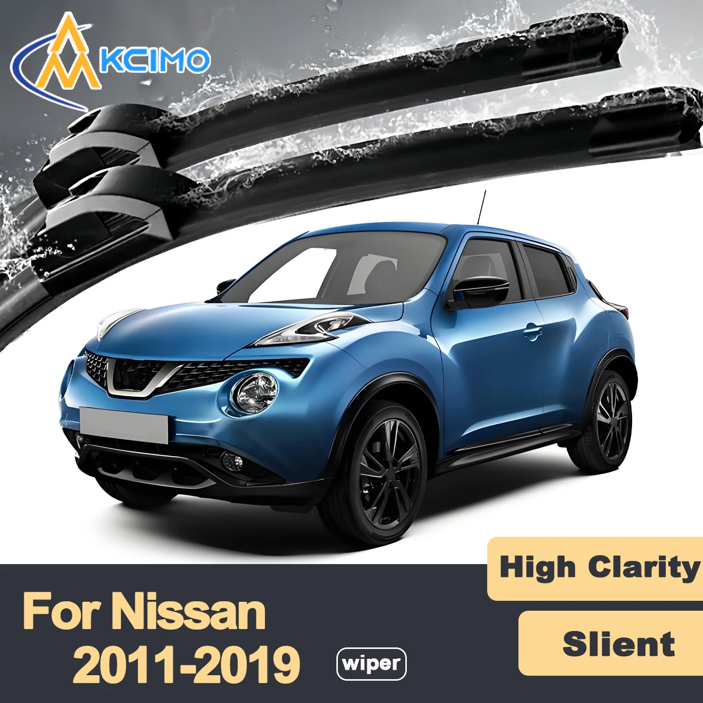 

Premium Rubber Durable Silent Windshield Wiper Blades 2pcs for Nissan Juke F15 2011-2019 Infiniti ESQ Front Wiper Blades Set