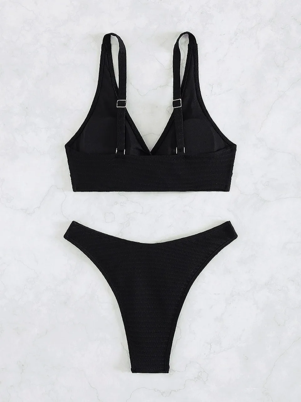 Shoulder Strap Triangel Bikini 2026 Women High Waist Swimsuit White Sexy Swimwear Female Bathers Bathing Swimming Suit Beachwear