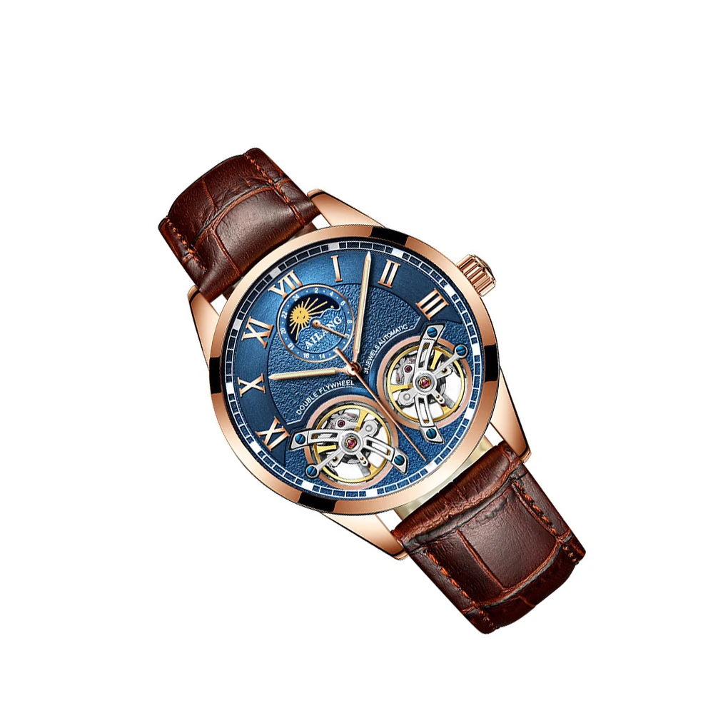 Man Mechanical Watch Vintage Analog Easy Matching Business Wristwatch