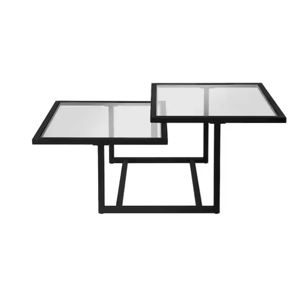 Amalie 43 in.  Large Rectangle Glass Coffee Table