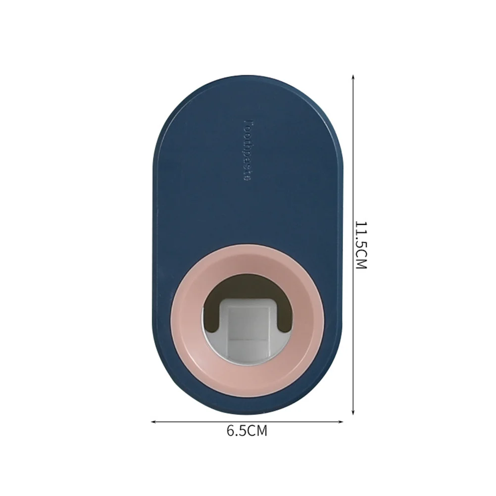 

1pc Toothpaste Holder Mounted Squeezer Dispenser For Bathroom Kitchen Home Use Dark Blue Hanging Toothpaste Squeezer Organizer