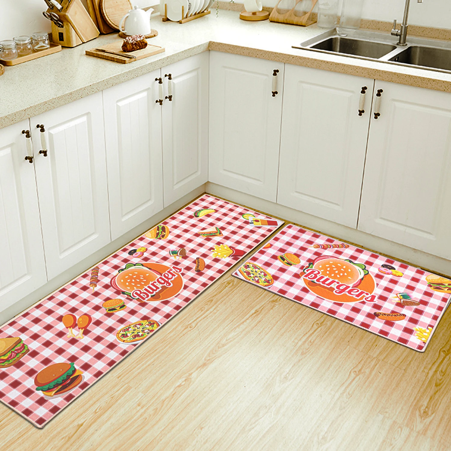 Kitchen Mat Washable Cartoon Floor Rug Anti-slip Bedroom Living Room Fancyoung Carpet Kitchen Rug Outdoor Terrace Home Decor