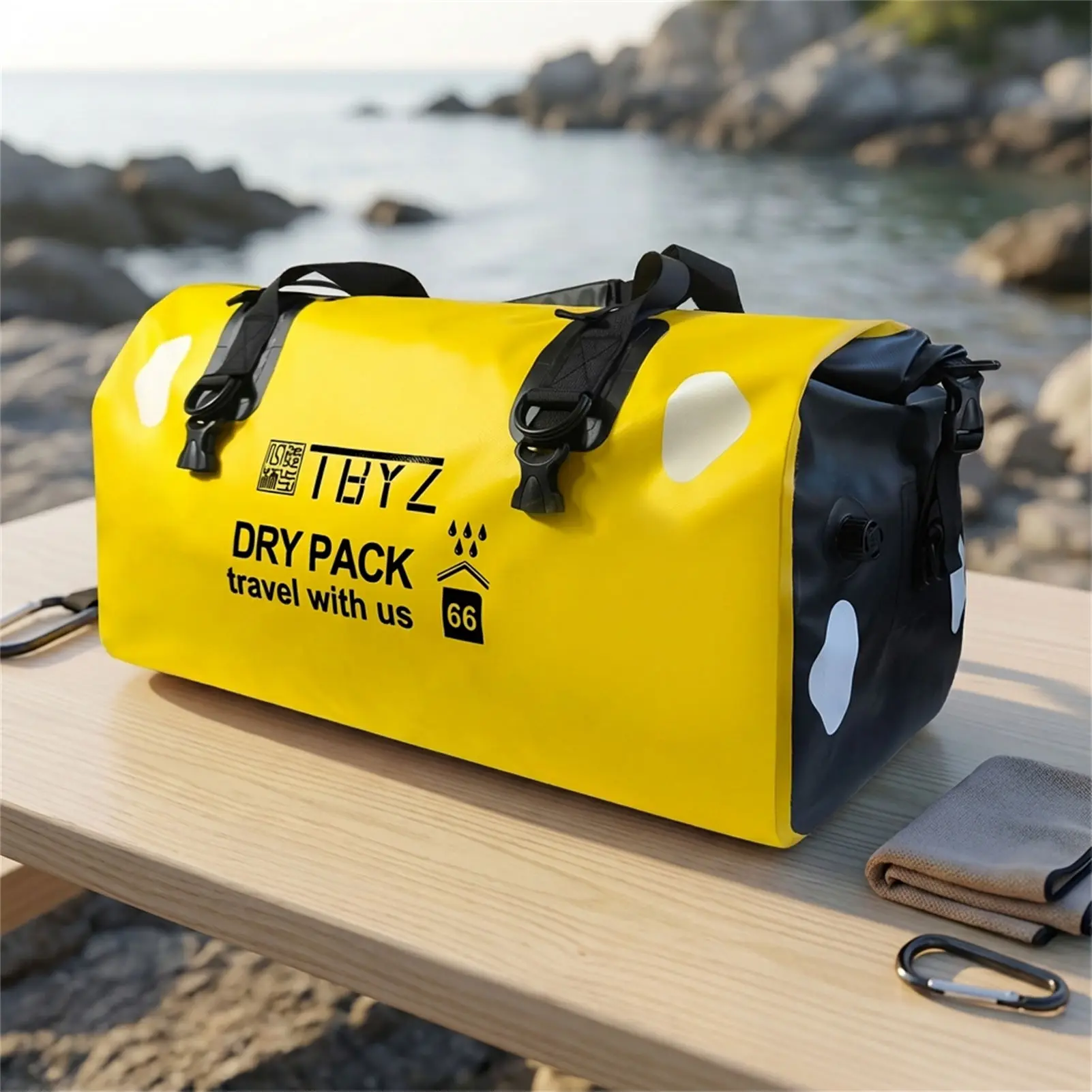 Large Capacity Outdoor Travel Bag With Waterproof Dry Wet Separation For Sports Storage