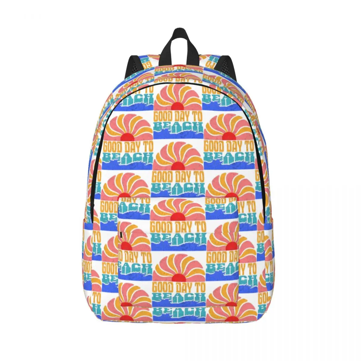 

Beach Day Vibes Веселый и расслабляющий дизайн дня пляжа Рюкзак для мальчиков и девочек Сумка для книг Школьная сумка Компьютерные сумки на плечо для мужчин и женщин