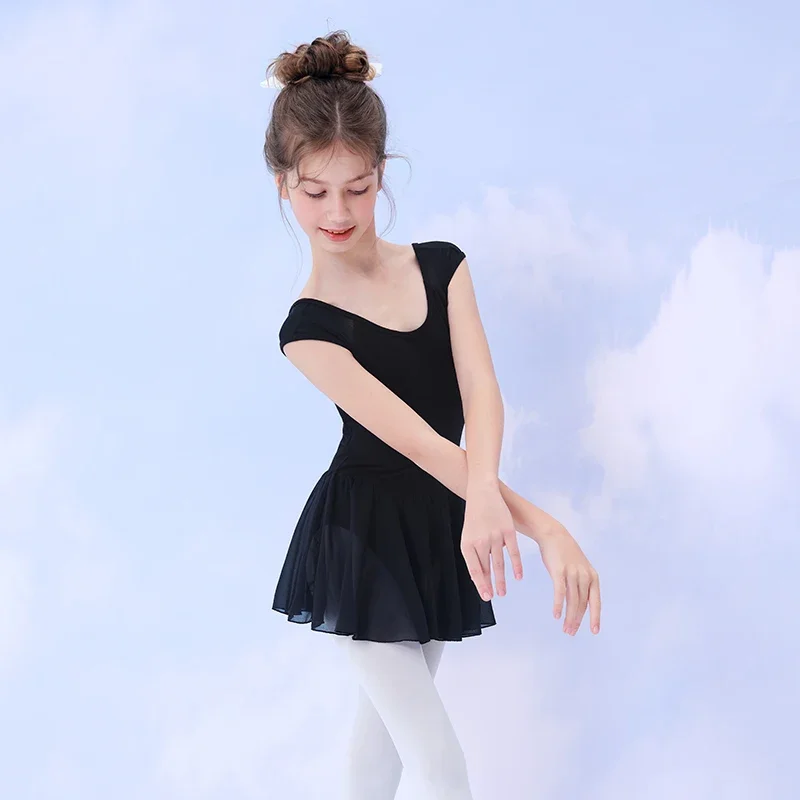 Girls Ballet Dress Dance Leotards Kids Gymnastics Leotard Sleeveless Ballet Tutu Ballerina Swimwear Training Dance Bodysuits