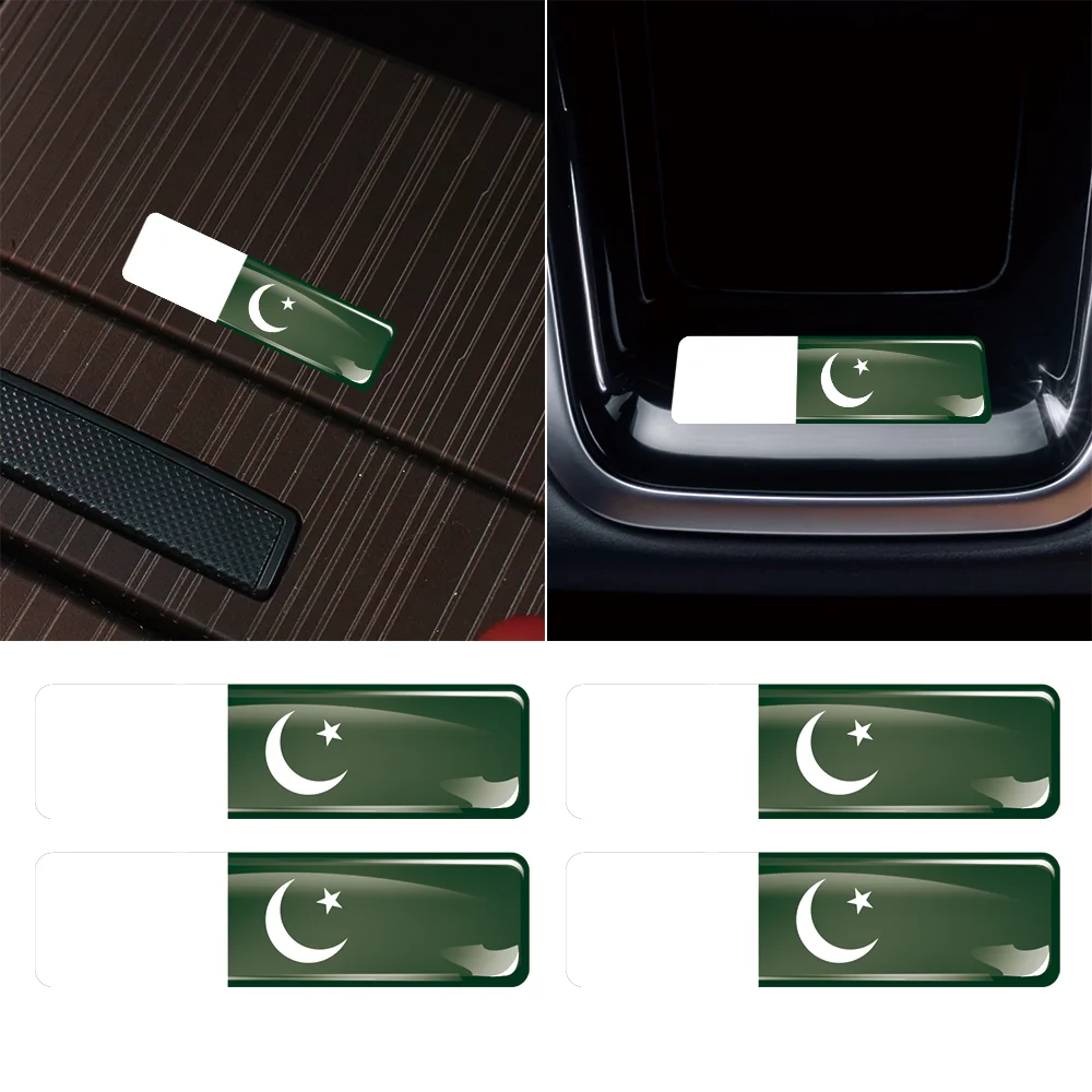 Pakistan Flag Epoxy Decorative Sticker 3D Motorcycle Tank Decals Stickers Case Strong Stickiness Car Interior Decals Accessories