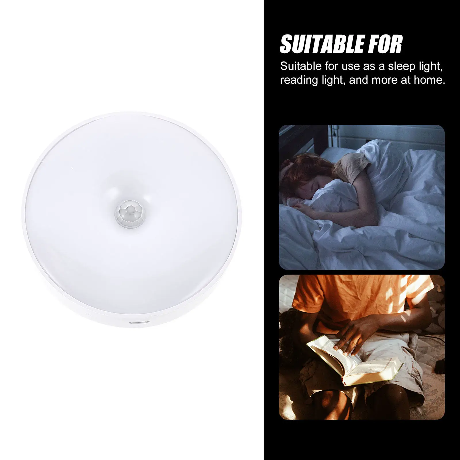 1Pcs Body Sensing Sensor Night Lamp ABS Magnetic Hanging Light Bedroom Sleep Reading Warm Atmosphere Lamp Body Sensing Light