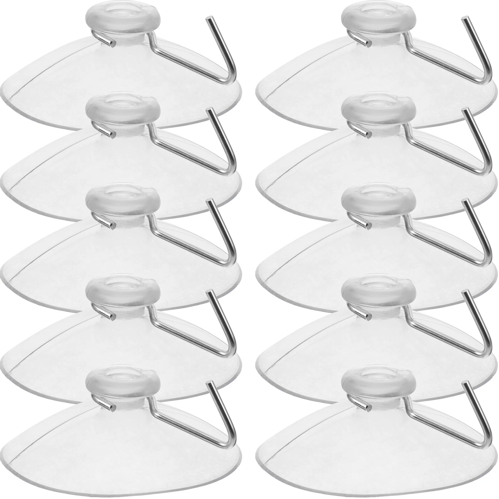 

24Pcs Suction Cup Hooks Transparent Heavy-Duty PVC Removable Strong Suction Wall Hangers for Bathroom Kitchen Towel Robe