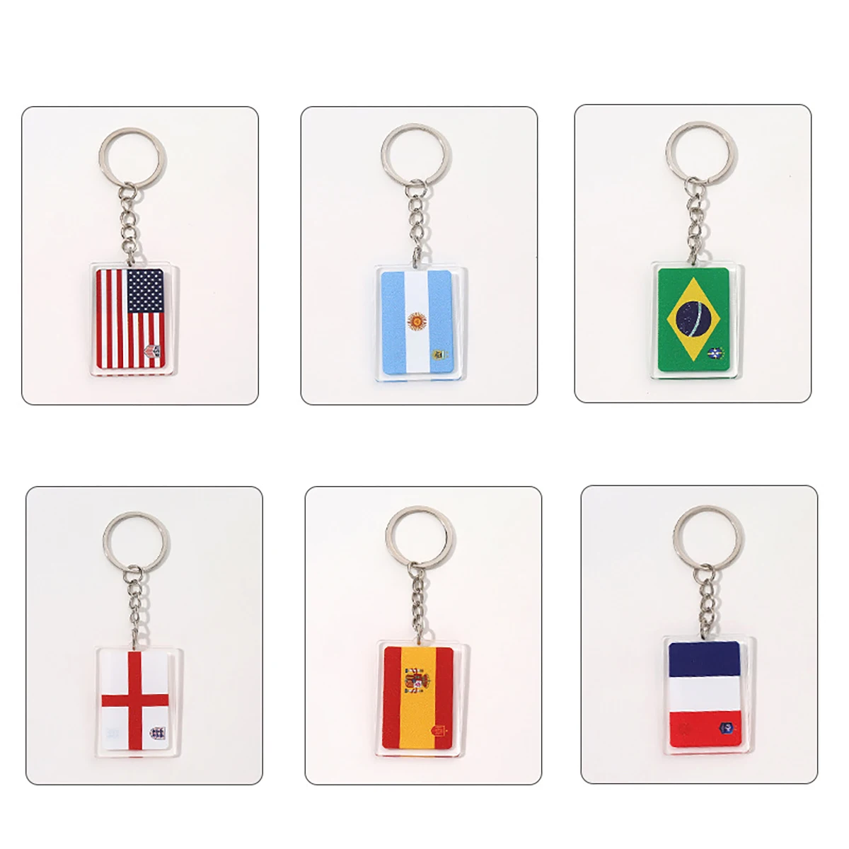 New Creative Acrylic England brand Keychain fashion Football Acrylic Keychain Pendant