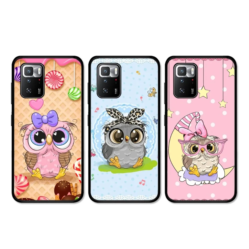 

Cartoon Cute Owl Phone Case For Redmi 5 6 7 8 9 10 Plus Pro 6 7 8 9 A GO K20 K30 K40 Pro Plus F3 Fundas