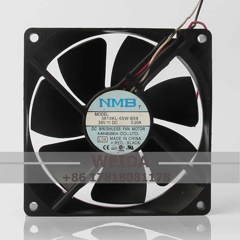 

3610KL-05W-B59 Case Cooling Fan for NMB-MAT DC24V 0.20A EC AC 92X92X25MM 9CM 9225 Inverter Axial Flow Centrifugal Ventilation