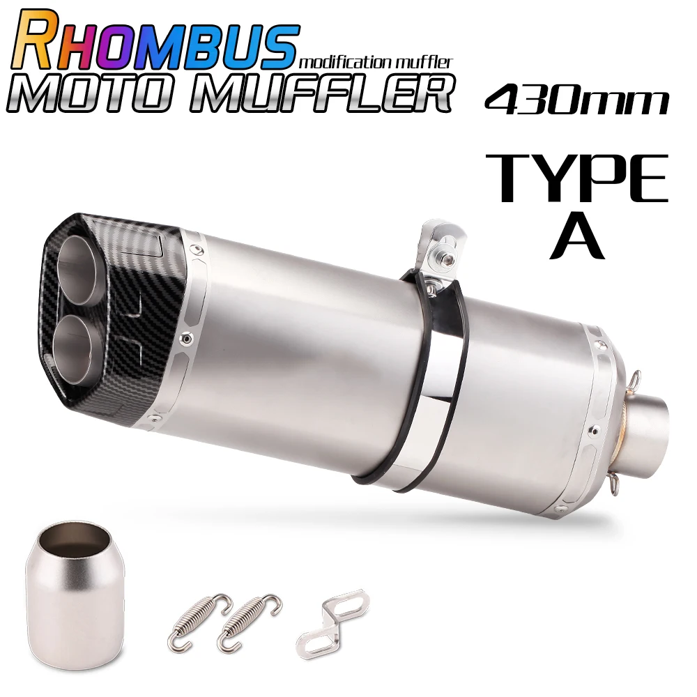 High-Efficiency 51MM motorcycle Exhaust Muffler pipe Scooter nmax R3 tmax 500 ZX6R r1 S8 NC750X CBR650 force155 - view 3