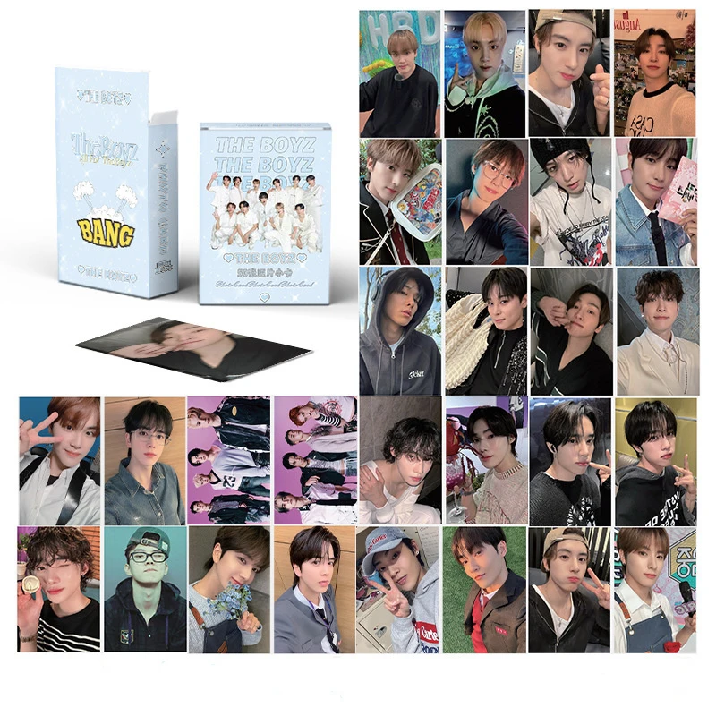 50pcs/set KPOP new album THE BOYZ postcard LOMO card Gift collector card Hyunjae Sunwoo Younghoon Ju Yeon NEW Q photo card