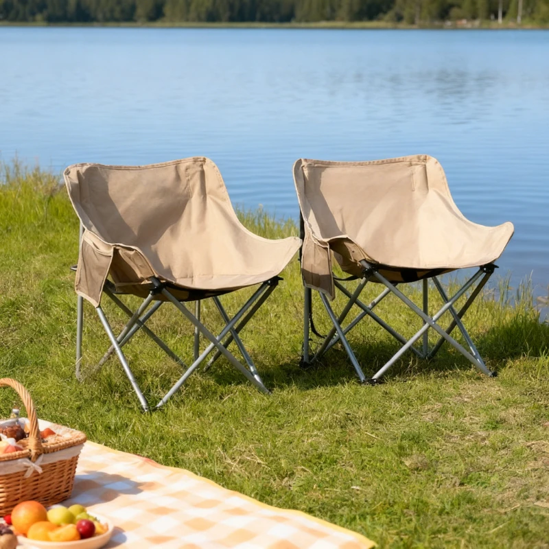 

Outdoor Folding Moon Chair Portable Chair Camping Chair Picnic Gear Fishing Small Horse Stool Student Sketching