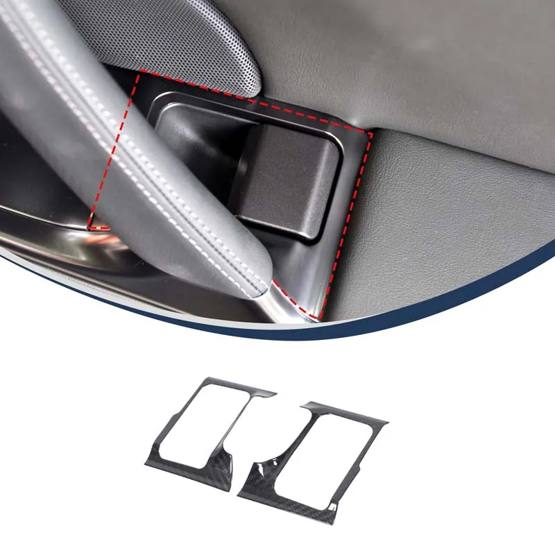 

For Nissan GTR R35 2008-2016 Real Carbon Fiber Car Door Lock Button Frame Cover Decoration Interior Car Accessories