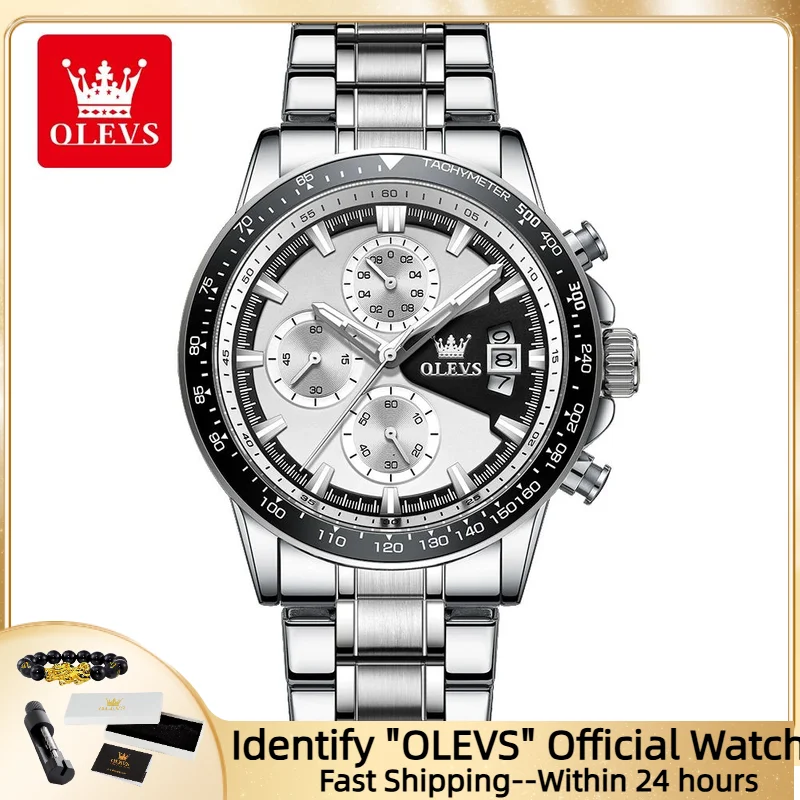 

OLEVS TY705 Мужские часы с хронографом из нержавеющей стали, водонепроницаемые, светящиеся, модные, модные, мужские, ручные часы, роскошные брендовые часы