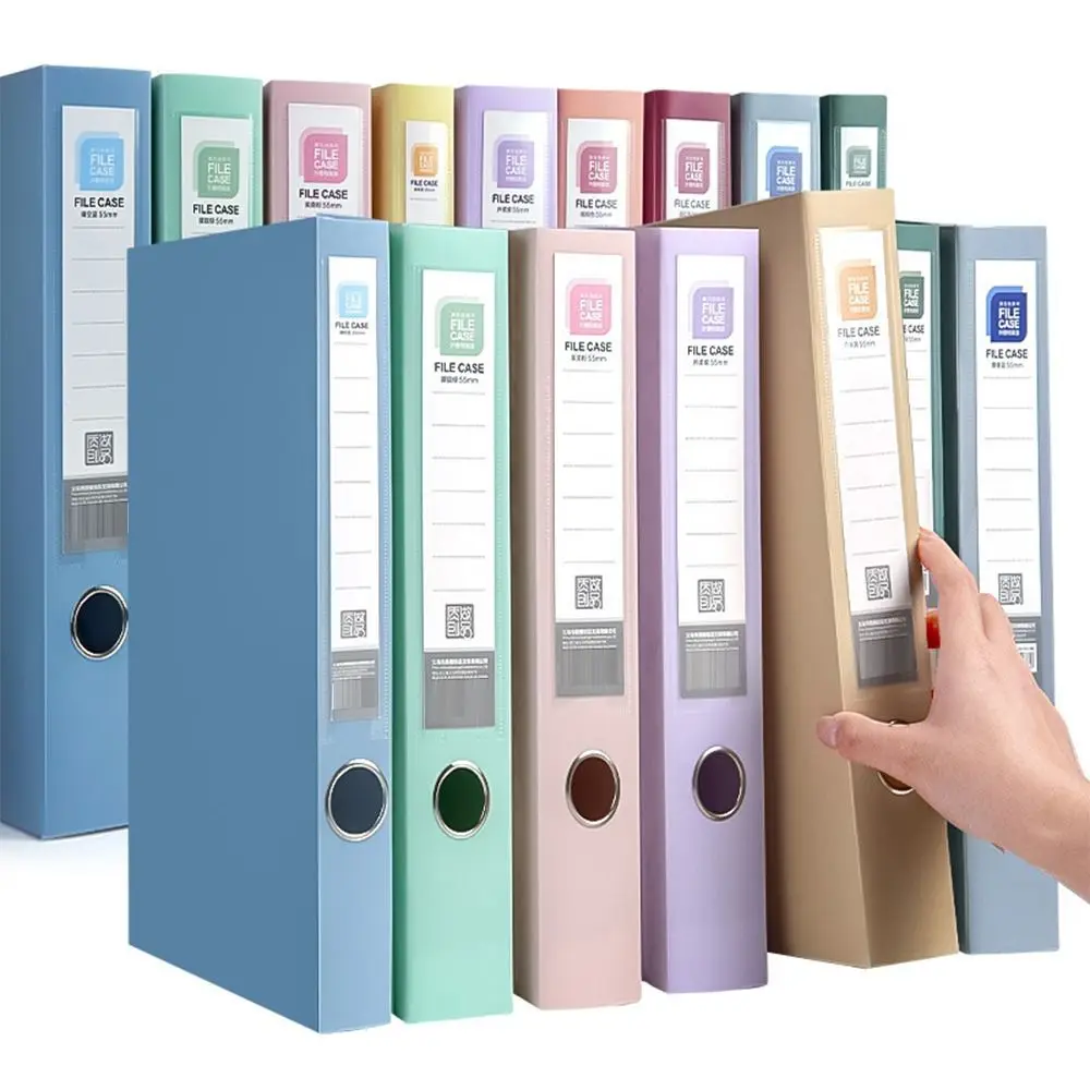 Creative Thickened A4 File Folder Large Capacity Multifunctional Archive Box Morandi/Retro Color Document Bag School Office