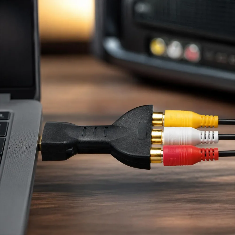 Digital Signal HDMI To AV 3RCA Converter Red/White/Yellow Audio Adapter Component Converter Video for TV DVD Projector Computer