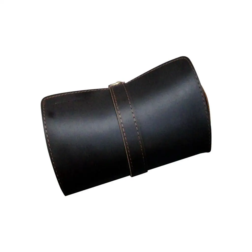 Rollo de reloj exquisito hecho a mano de cuero para cajón de exhibición de viaje