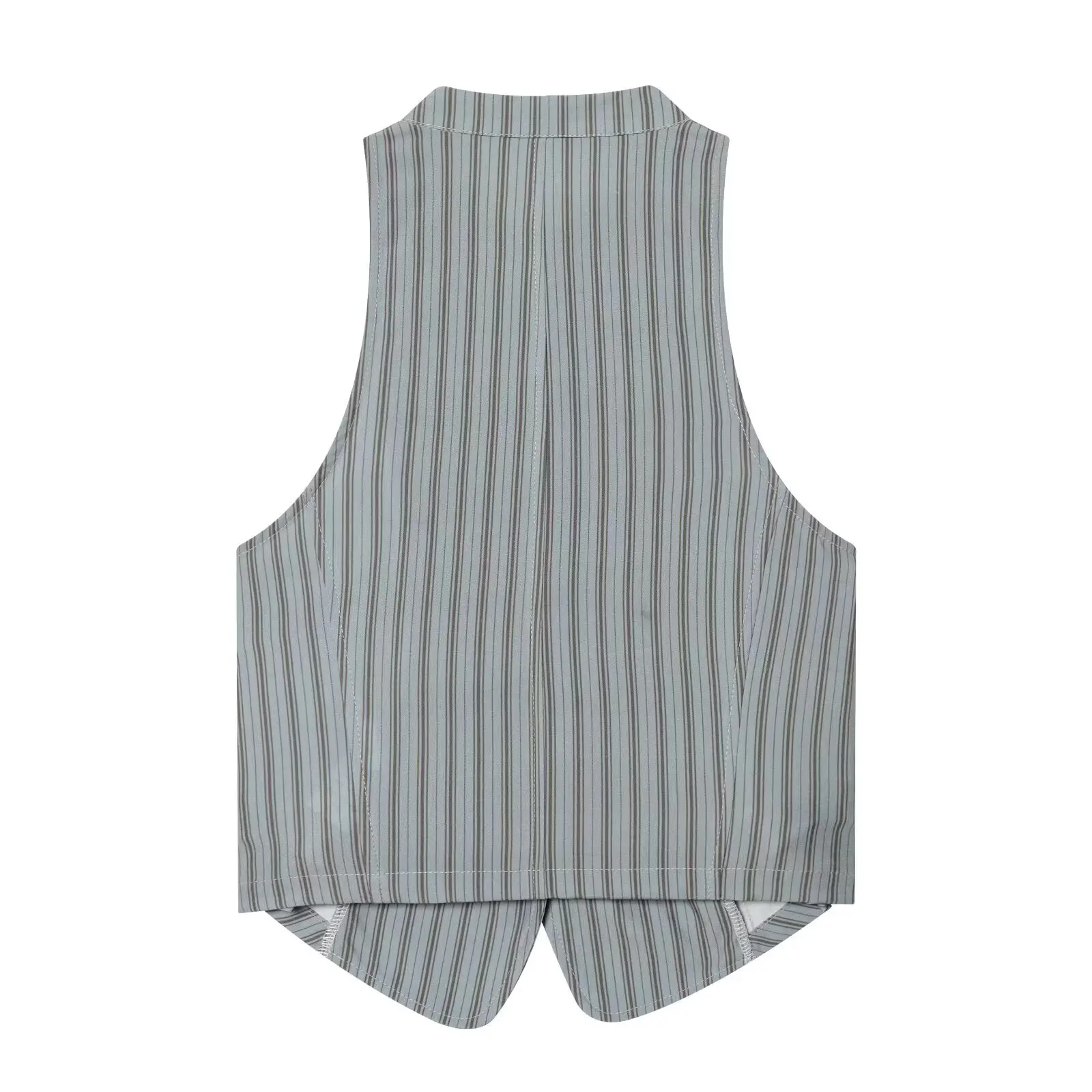KLKXMYT Schickes gestreiftes Hosen-Set für Damen: Ärmelloses gestreiftes Westen-Top und lässige Schlaghose – Frühjahr/Sommer 2026 Damen-Outfits ﻿ ﻿ – Detail 6