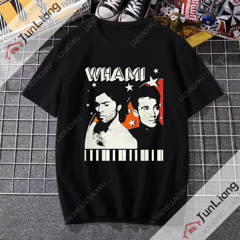 Men's Punk Top Sailor Collar Short George Michael Wilhelm! Regent George Michael T-shirt Wham! Gift Shirt for Men