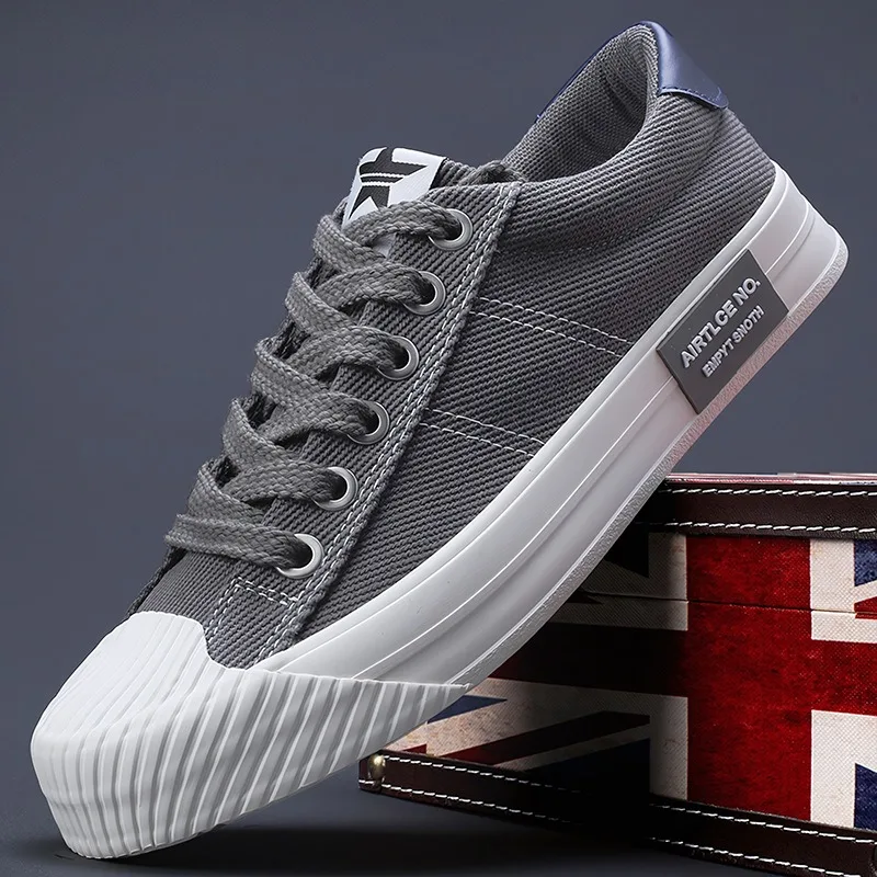 Men's Casual Shoes Classic Breathable Canvas Shoes Fashion Outdoor Sneakers for Men Lace Up Vulcanized Shoe Students Tenis Shoes