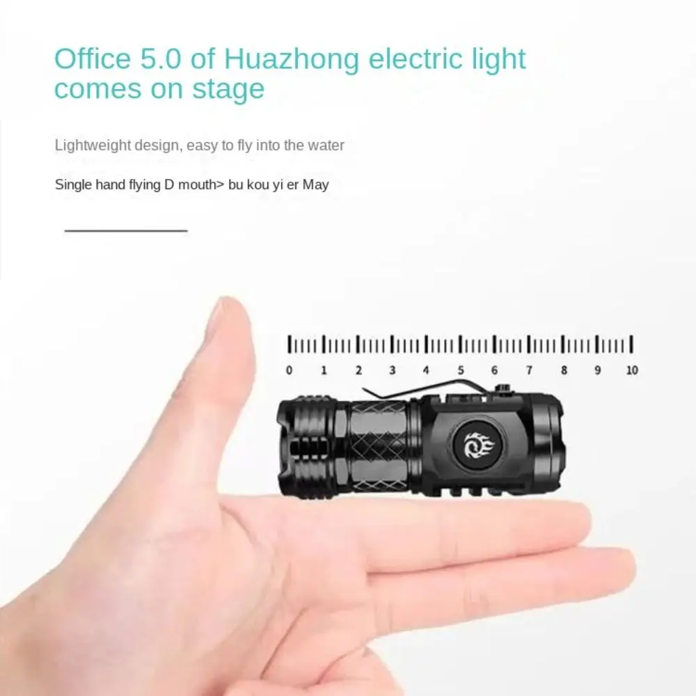 New ABS Mini Flashlight Super Strong Illumination 5 Gear Thumb Flashlight Front Lighting Flashlight Lighting Tools