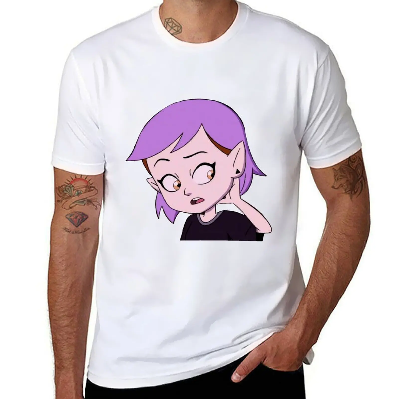 

amity blight new purple hair T-Shirt t shirts for man pack cotton man t shirts for men T-Shirt
