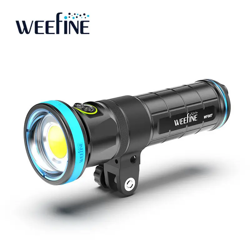 Weefine WF087 Solar Flare 13000-Lumen Rechargeable LED Diving Video Light 2026 Hot Selling Professional Underwater Lighting