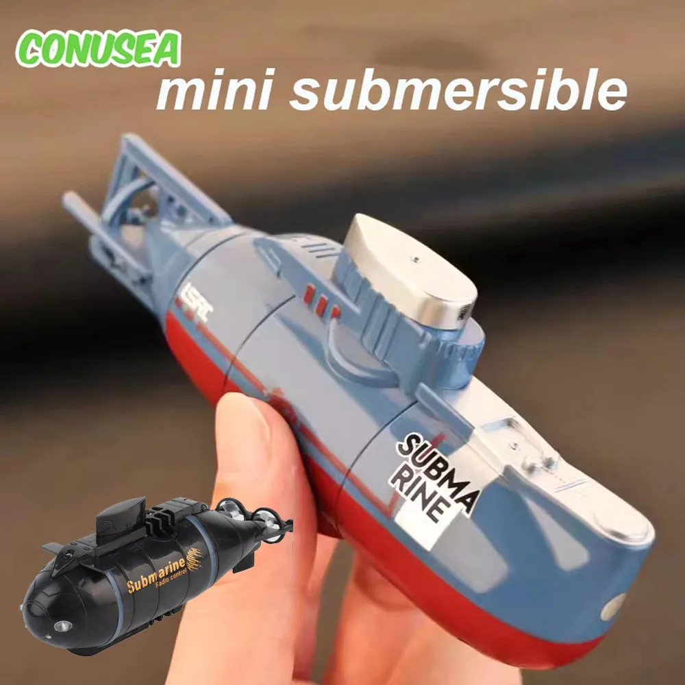 Rc Submarine  Mini Boat 0.1M/s Speed Remote Control Boat Waterproof Diving Toy Simulation Model Gift for Kids Boys Girls Child