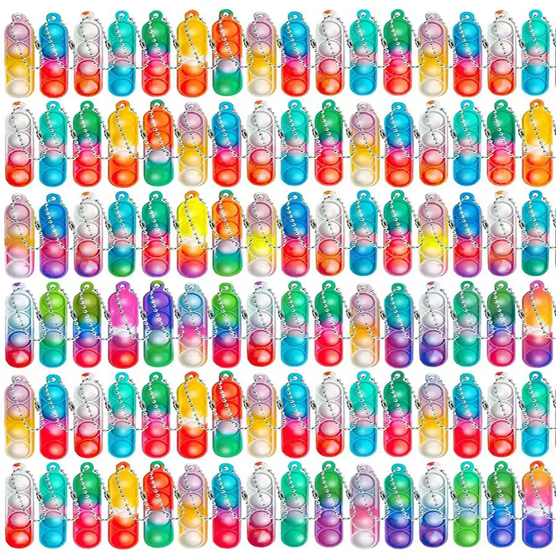 Pop Keychain Fidget ToyS For Kids - Party Favors Birthday Goodie Bag Classroom Prizes Treasure Stuffers Back to School Gifts