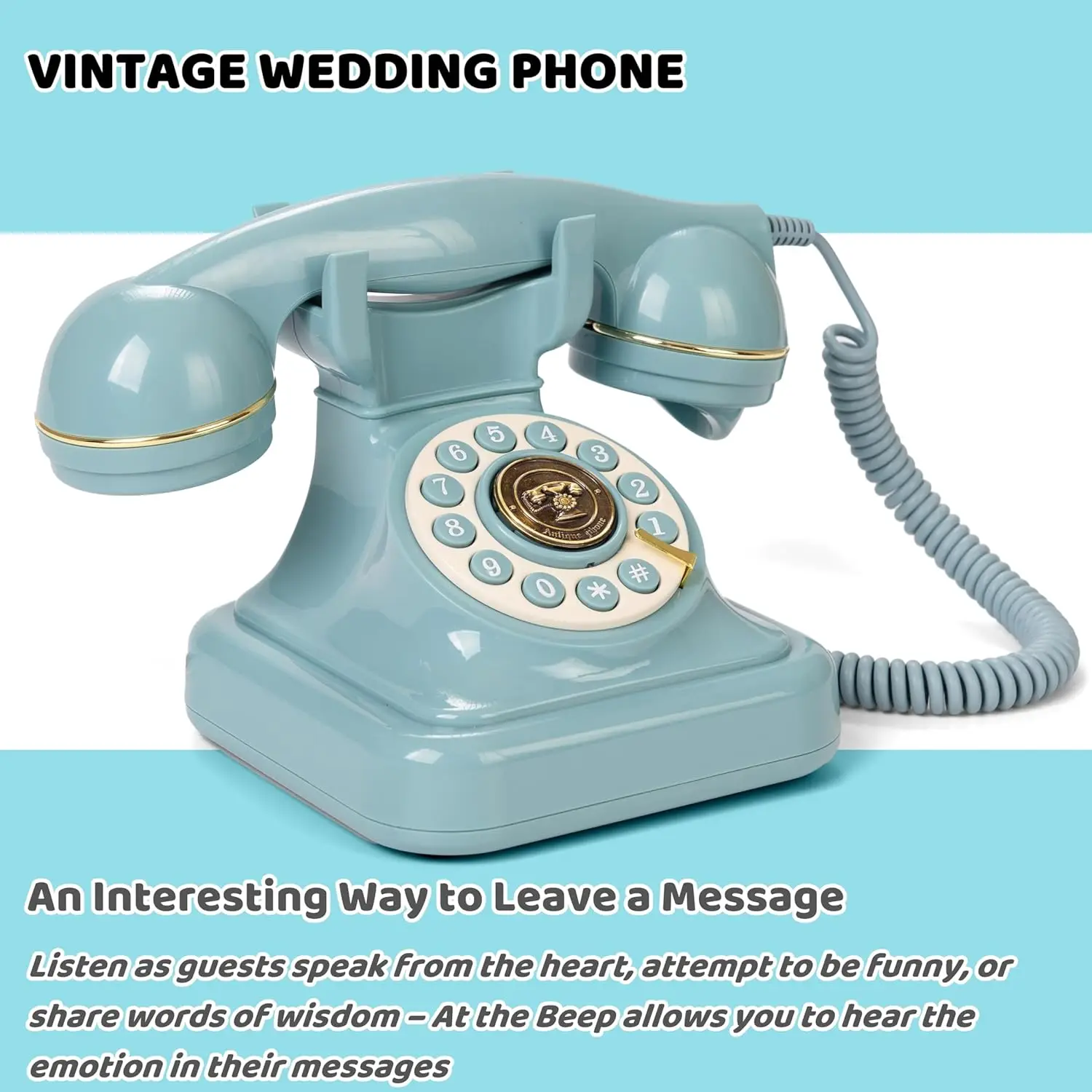 Classic audio message book wedding phone guest voice message sign-in book banquet audio blessing recording information phone