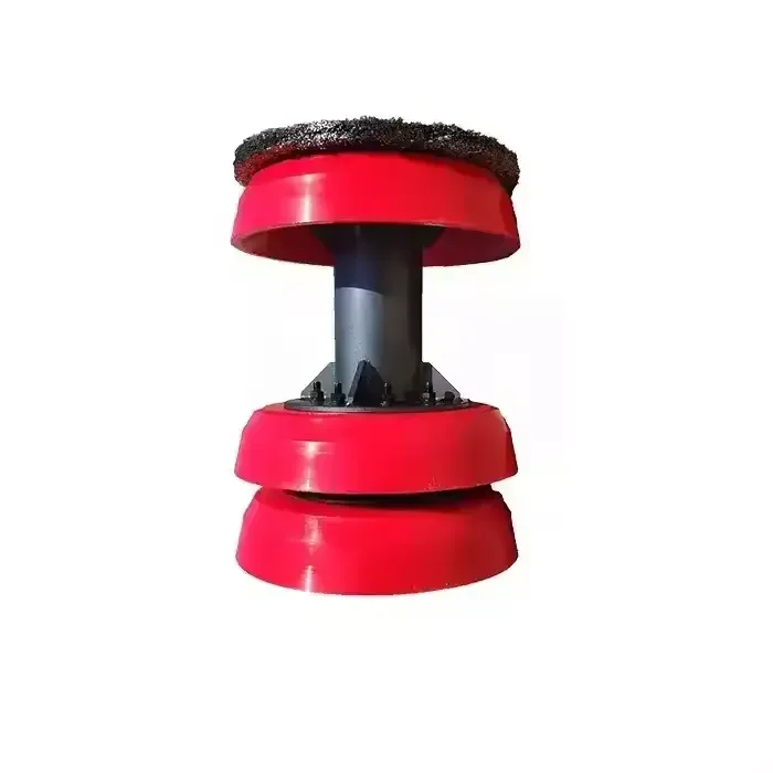 Custom PU 3-cup scraper hose cleaner for oil and gas pipelines.
