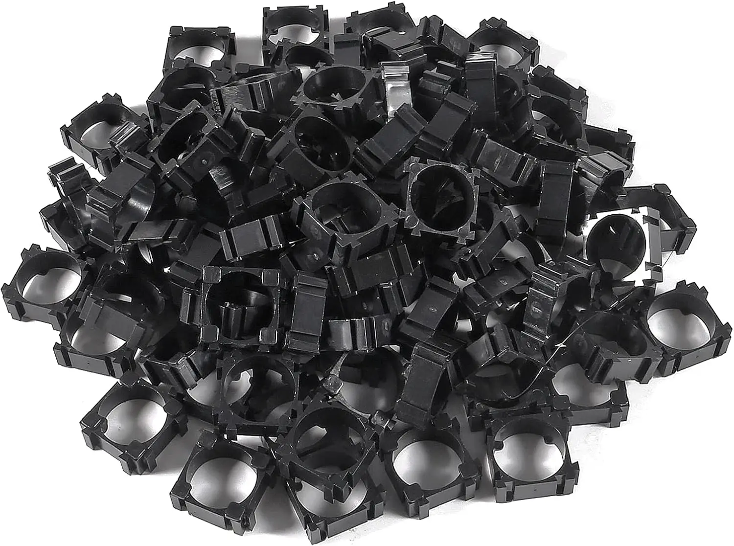 

100Pcs Lithium Battery Holder, Plastic Battery Pack Bracket Cylindrical Cell Battery Stand Cell Spacer for DIY Fixed Battery
