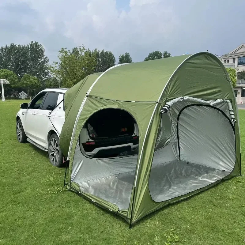 YOUSKY Outdoor Car Rear Tent | Quick-Setup Storage Tent for Bikes and Motorcycles, Black Waterproof Sunshade Canopy