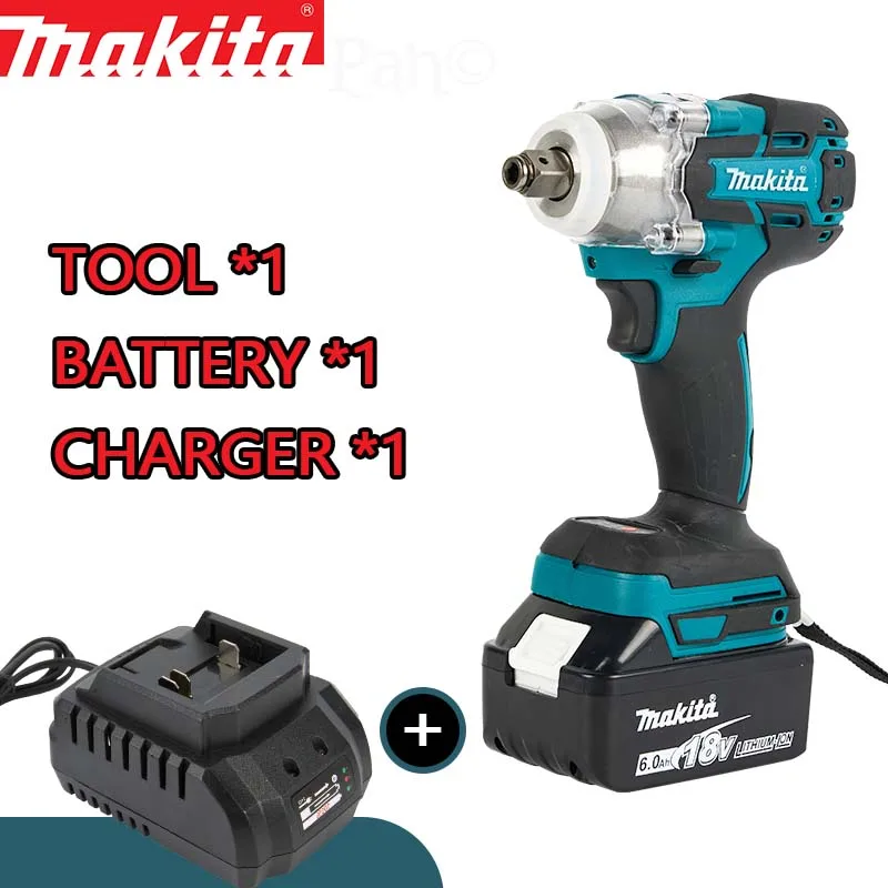 Makita DTW285 brushless rechargeable impact electric wrench 18V high torque lithium battery wrench auto repair tool