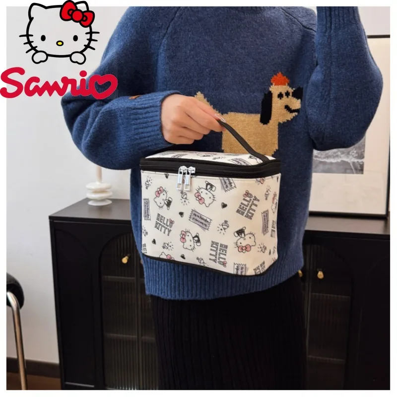 

Sanrio Hello Kitty Travel Makeup Bag Large Capacity Lightweight Toiletry Organizer Cute Portable Storage Travel School Daily Use
