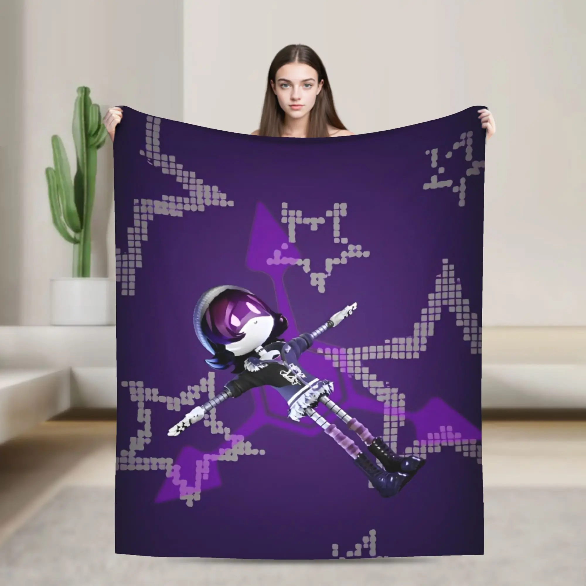 

Uzi Doorman Murder Drones Blankets Fleece Textile Decor Multi-function Ultra-Soft Throw Blanket for Bedding Bedding Throws