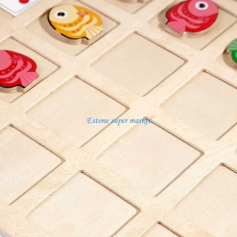 090B Wooden Development Puzzle For Children Color Identification Focusing Practice