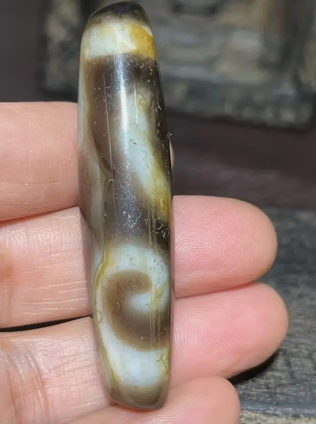 Tibetan Nepalese Himalayan Ancient agate Old Dzi Talisman eye Beads Amulet